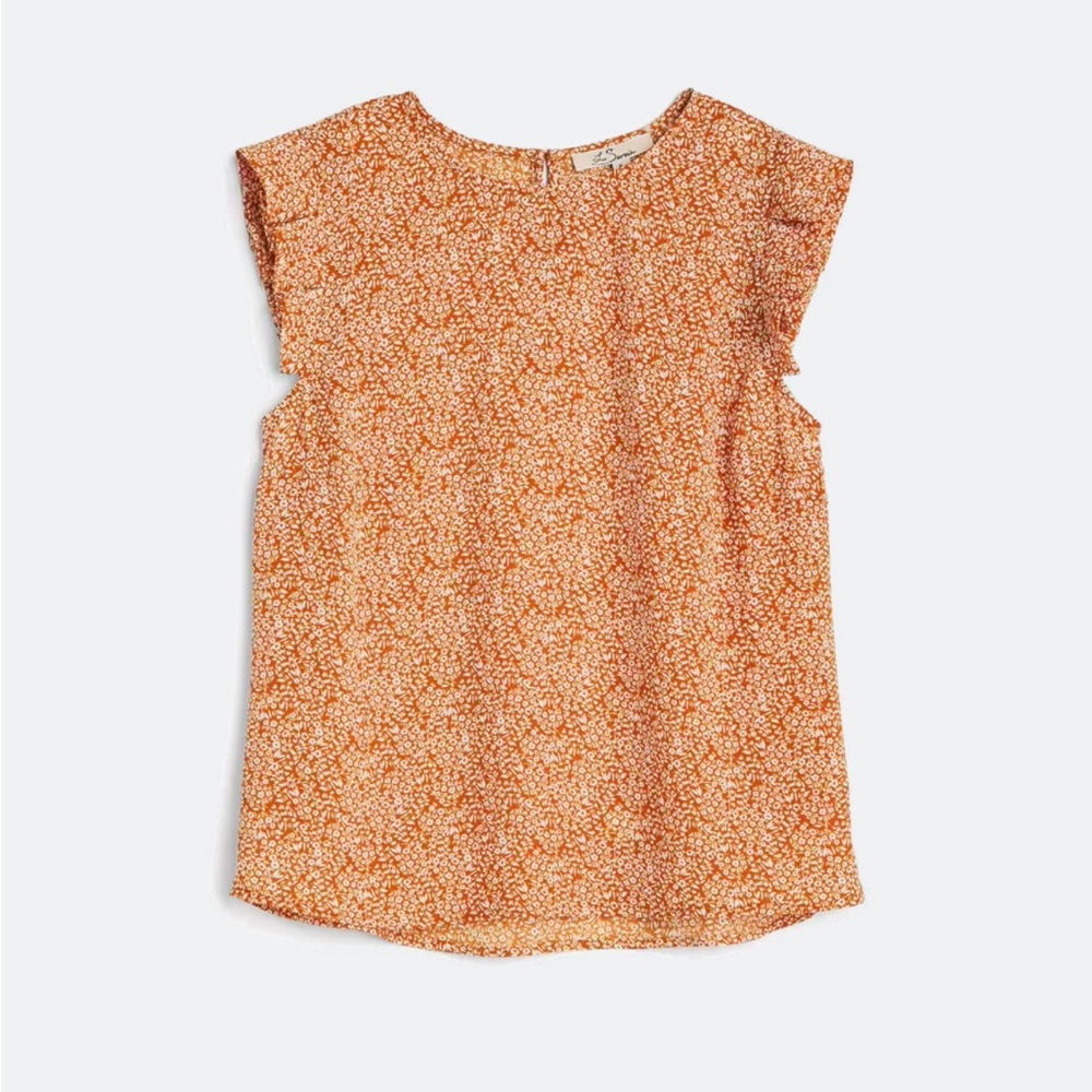 Floral Orange Blouse